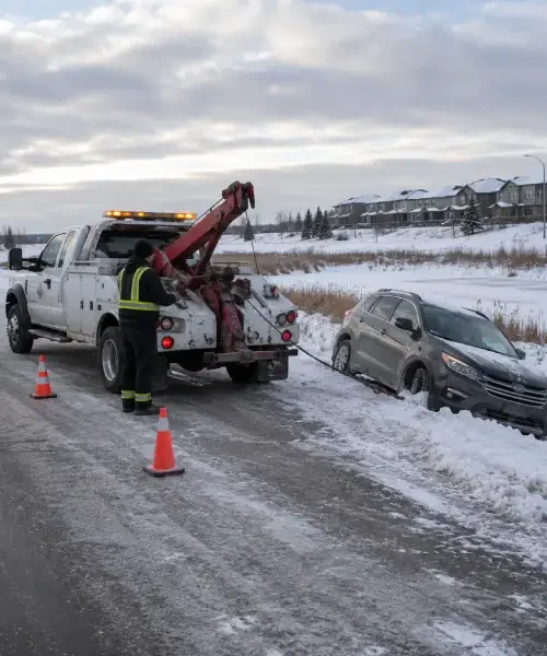 Flatbed towing service for vehicles in Chestermere, Alberta